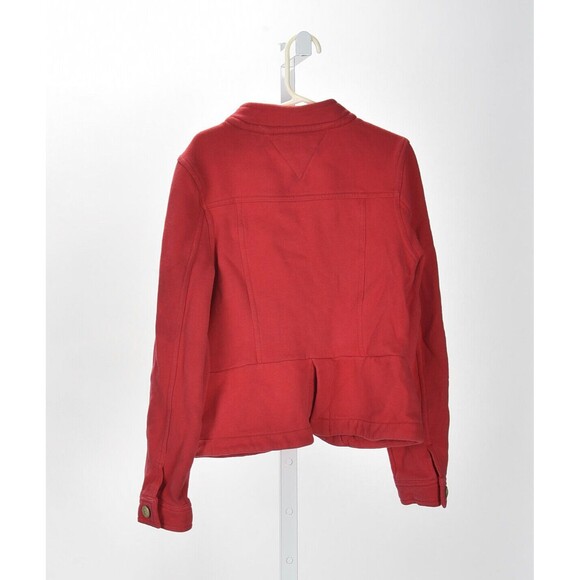 Tommy Hilfiger Girls Red Knit Military Style Jacket Blazer Size 8 - Picture 2 of 4